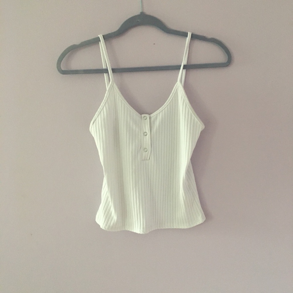 Boohoo White Ribbed Crop Top
